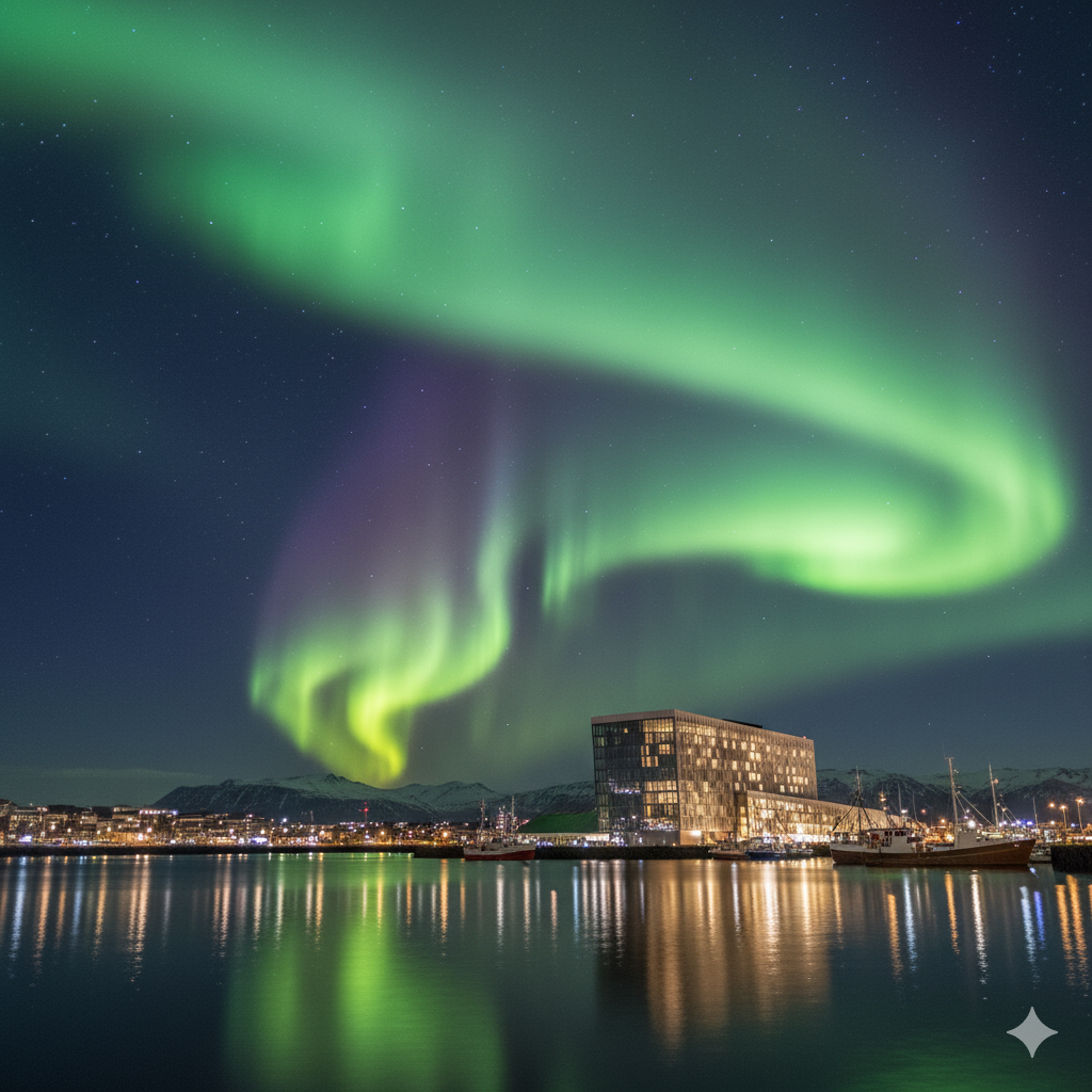 The aurora borealis, Northern lights