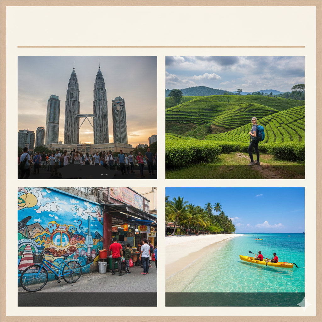 Ten-day Malaysia itinerary featuring Kuala Lumpur, Penang, and tropical islands