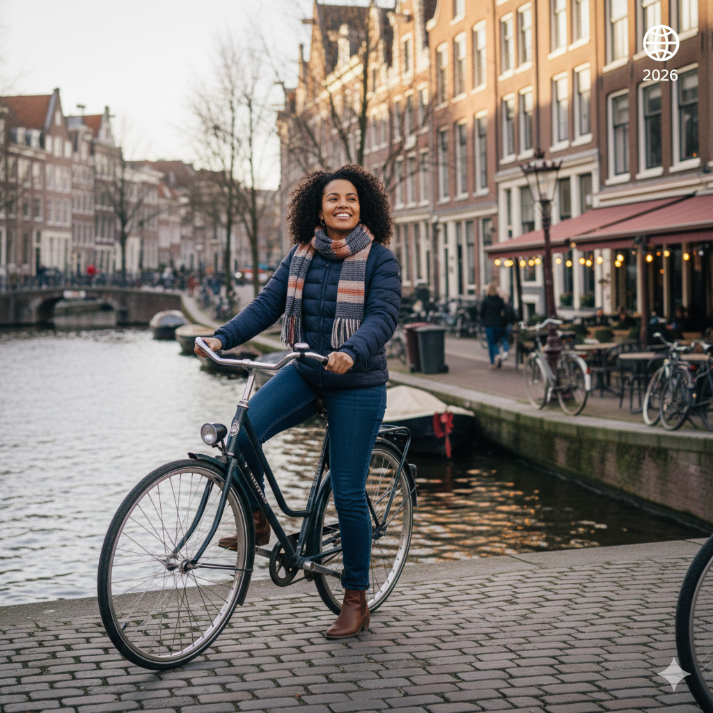 Solo female travel in the Netherlands with bikes, canals, and easy city navigation