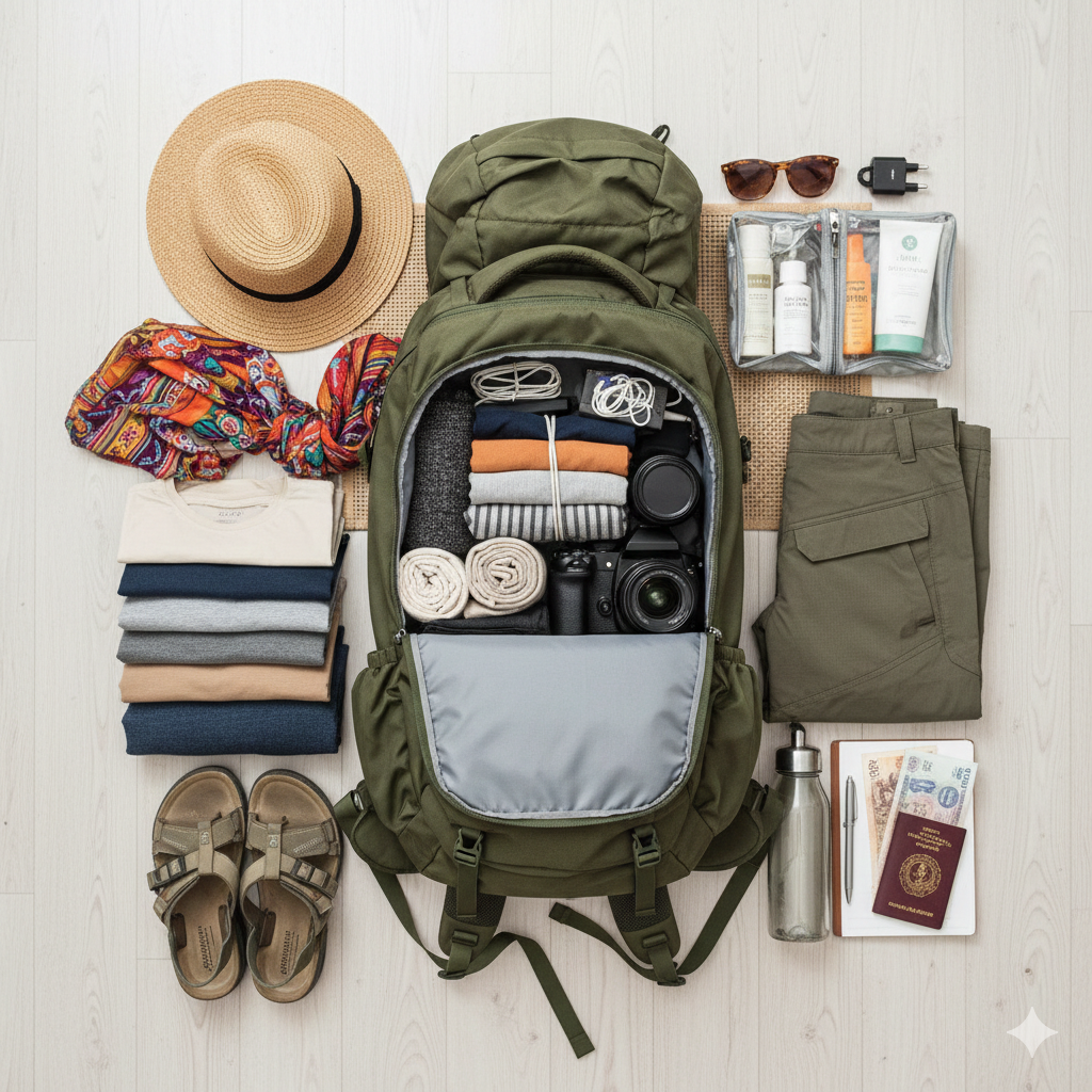 Backpack packing essentials for solo female travel in Vietnam

