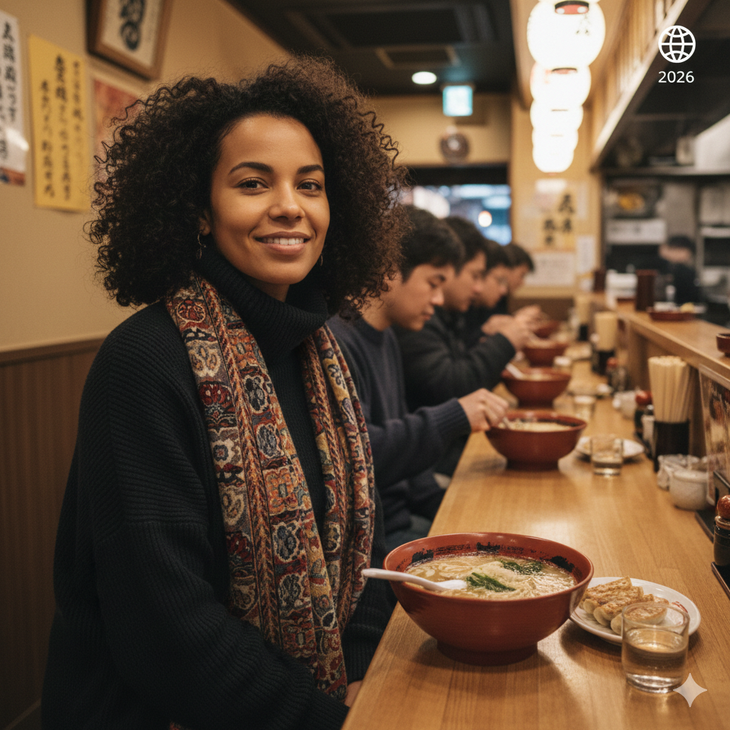 Solo female travel in Japan where eating alone and exploring safely feels normal