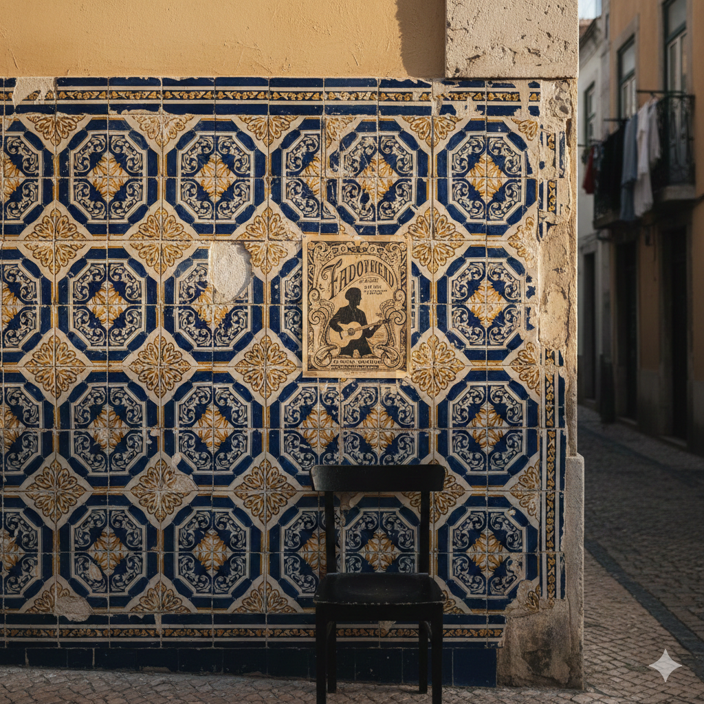 "Traditional Portuguese azulejo ceramic tiles decorative wall pattern Lisbon"