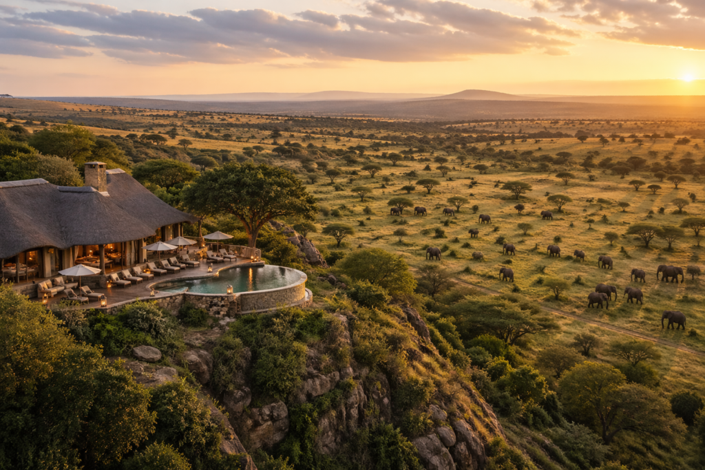 Luxury safari lodge in Maasai Mara supporting Africa wildlife economy and conservation finance 2026